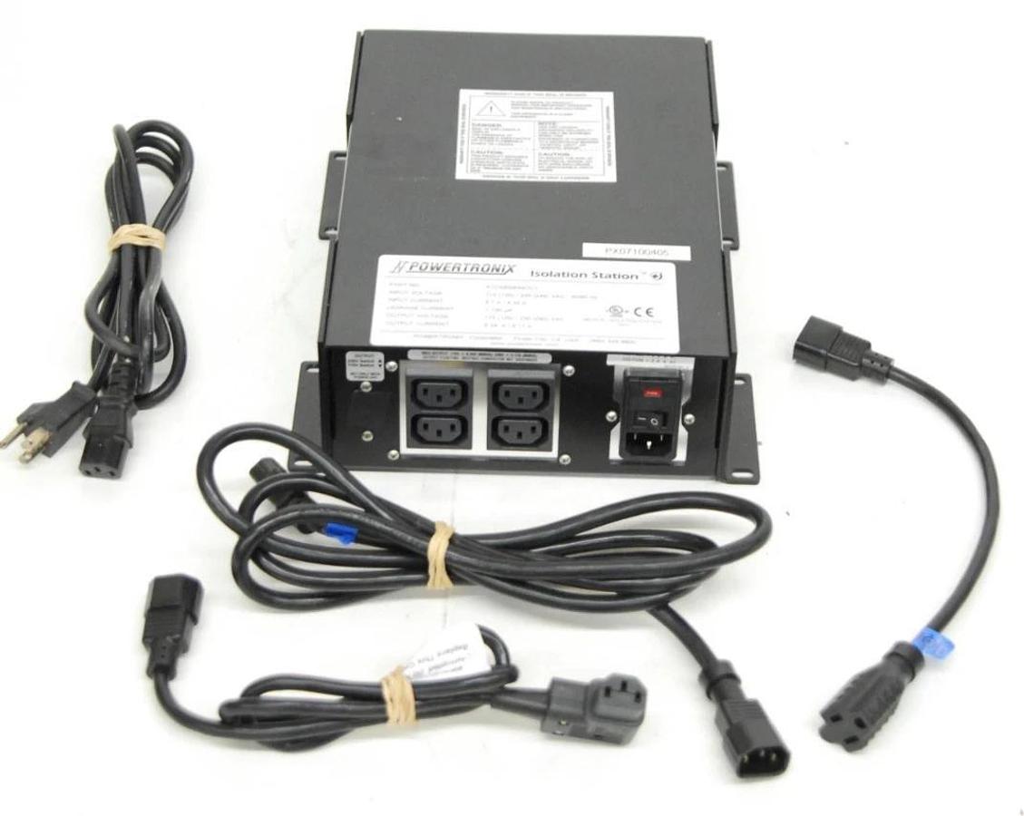 Used Powertronix X1CSBWHN0C1 1000VA 4-Plug Power Isolation Station Unit