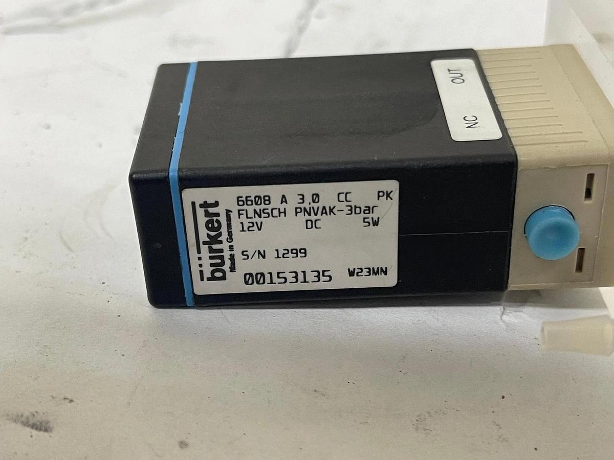 Used Burkert 6608 Solenoid Valve (00153135) W/ Custom Body
