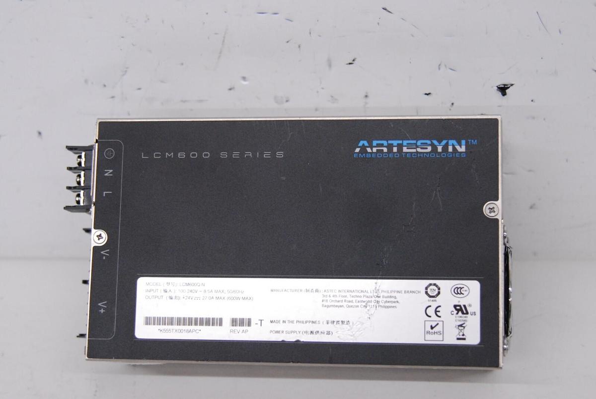 Used Artesyn LCM600Q-N LCM600 Series Power Supply 100-240V~8.5A 24V 27A