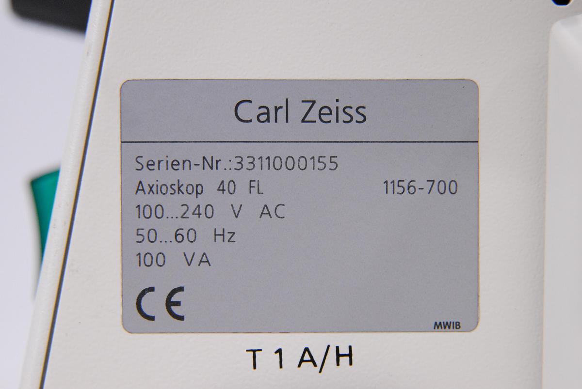 Used Zeiss 1156-700 Axioskop 40 FL Microscope Stand