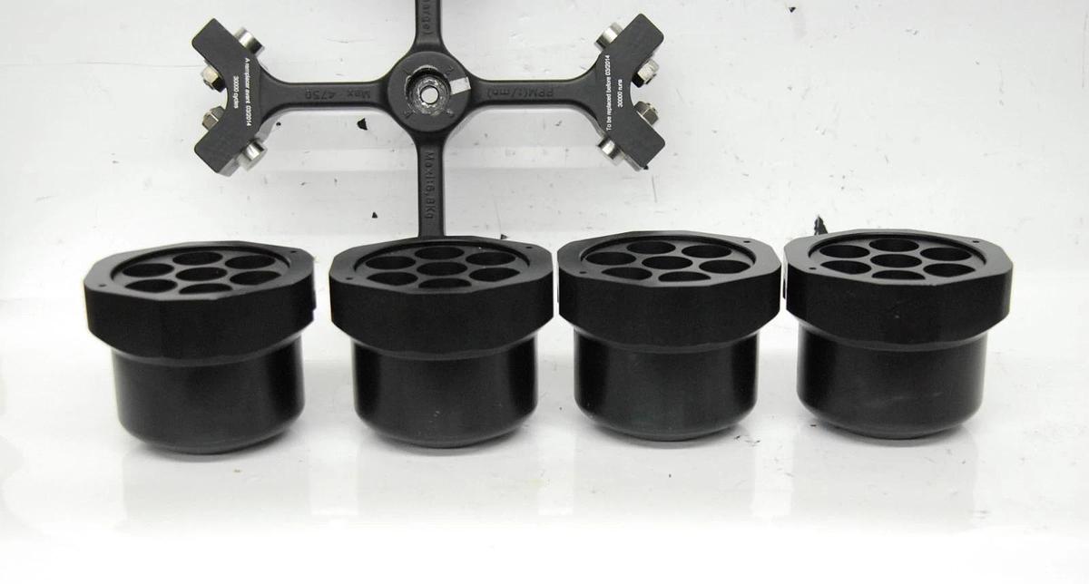 Used Thermo 11175338 Rotor W/ 4x M4 1174154 Buckets, 11174529 7x50mL Inserts