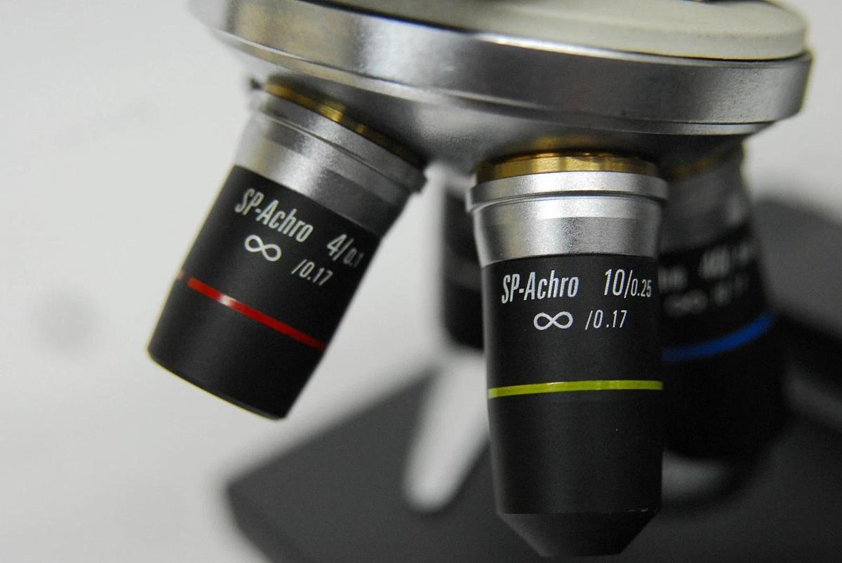 Used Wesco Lab VU 4200 Binocular Microscope W/ 4/10/40/100x SP-Achro Objectives