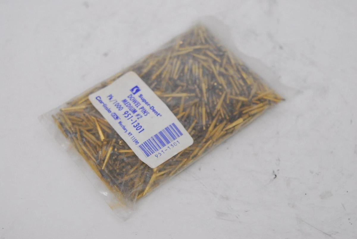 Used Super-Dent 951-1301 Dowel Pins Medium #2 (1000pcs)