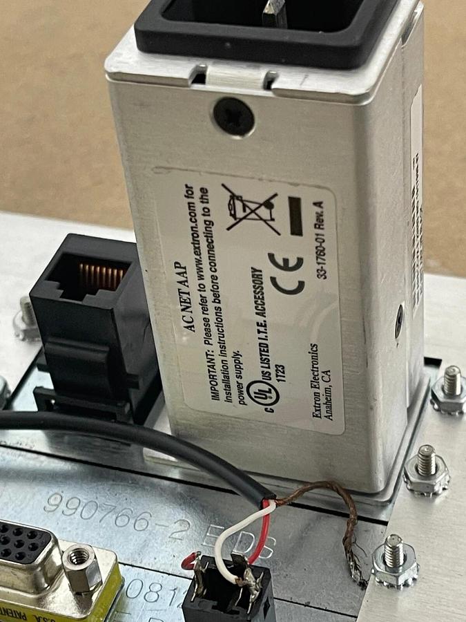 Used Extron Electronics  AAP 104  Four-Gang Size Mounting Frame W/ Ports