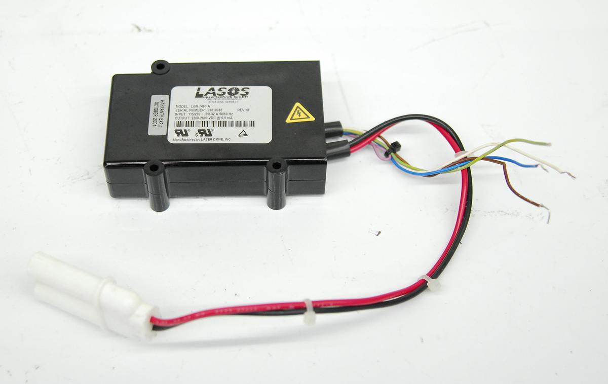 Used Lasos LGK 7786 P He-Ne 543nm Laser Tube Head (Green) w/ LGN 7460 A Power Supply