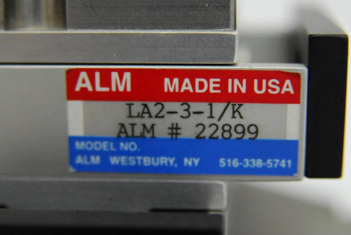 Used ALM LA2-3-1 /K Precision Cross Roller X-Y Linear Stage W/ 31mm Pole Mount