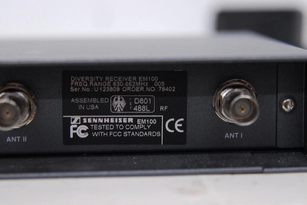 Used Sennheiser EW 100 Diversity Reciever EM100 630-662MHz - Not for US Use