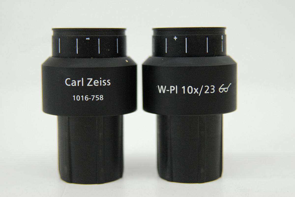 Used Zeiss 1016-758 W-PL 10x/23 Eyepiece Set (30mm Tube)