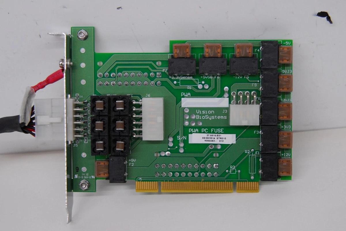 Used Vision BioSystems PWA PC FUSE 37.5515.E01 Fused Power Board - W/ Attached Cables