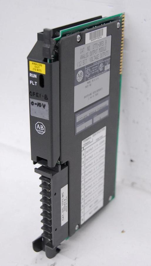 Used Allen-Bradley 1771-OFE1 B Analog Output Module (12 Bit) /W 1771-WC Wiring Arm