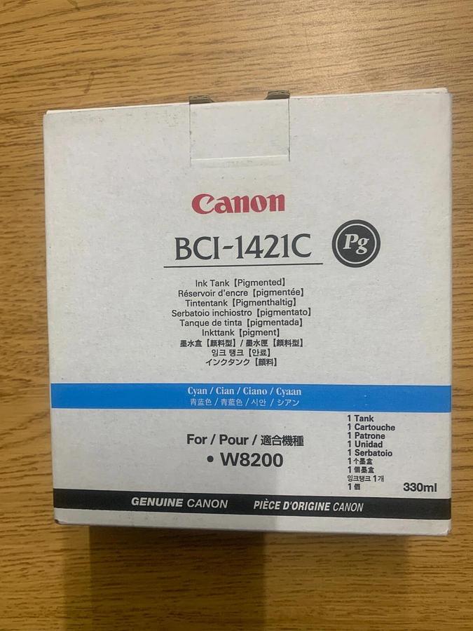 Used NEW GENUINE Canon Image Prograf W8400 W8400pg W8200 Cyan BCI-1421C 8368A001