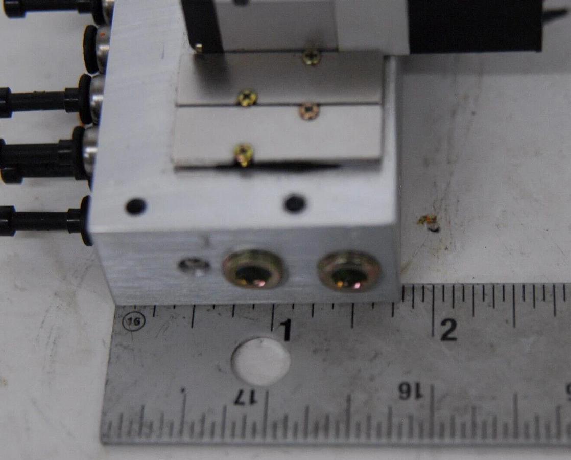 Used Koganei 040M10AJ-6W Manifold W/ 8 A040-4E1 Air Valves