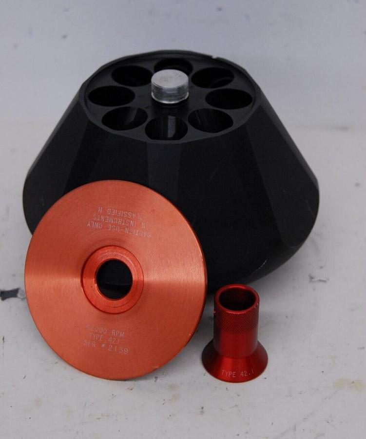 Used Beckman Type 42.1 8 Position Fixed Angle 45,000 RPM Rotor