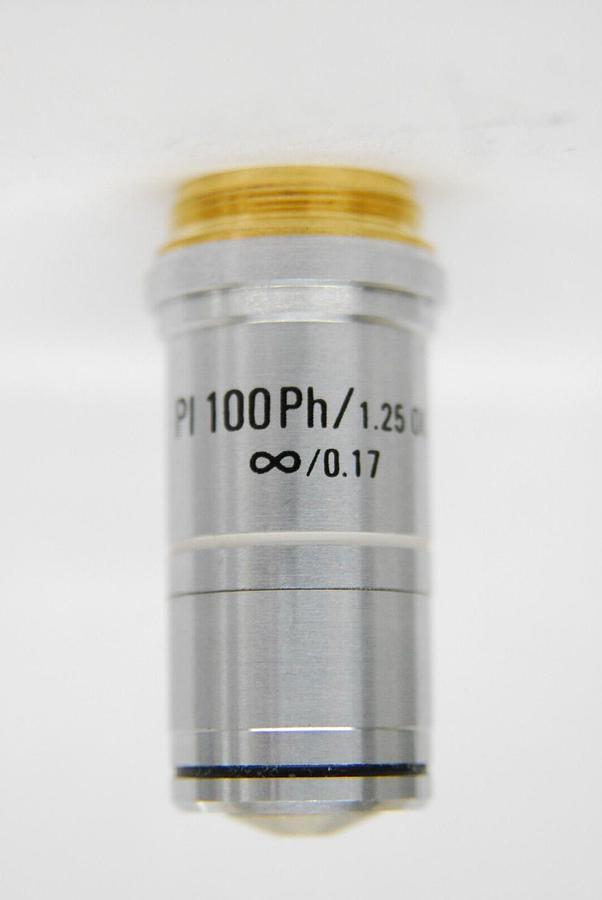 Used Leica PL 100Ph/1.25 Oil ∞/0.17 (1753) Phase Planachromat Microscope Objective