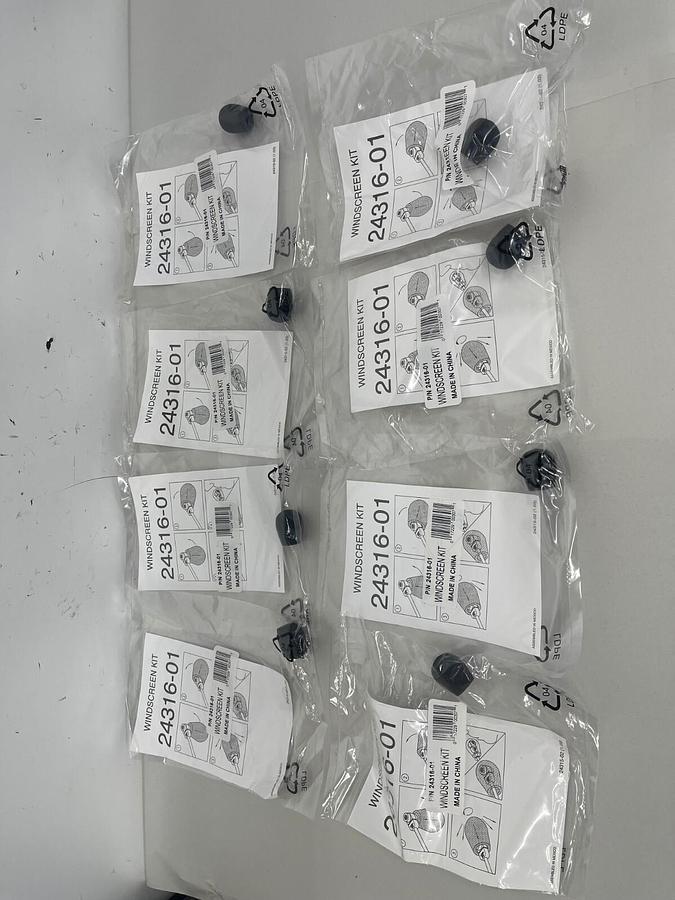 Used Plantronics 24316-01 Replacement Foam Windscreens - NEW - Lot of 8