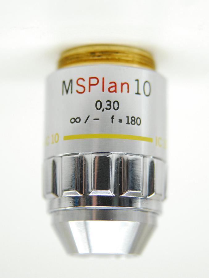 Used Olympus MSPlan 10x Microscope Objective 0.30 ∞/- f=180 (1-LM530)