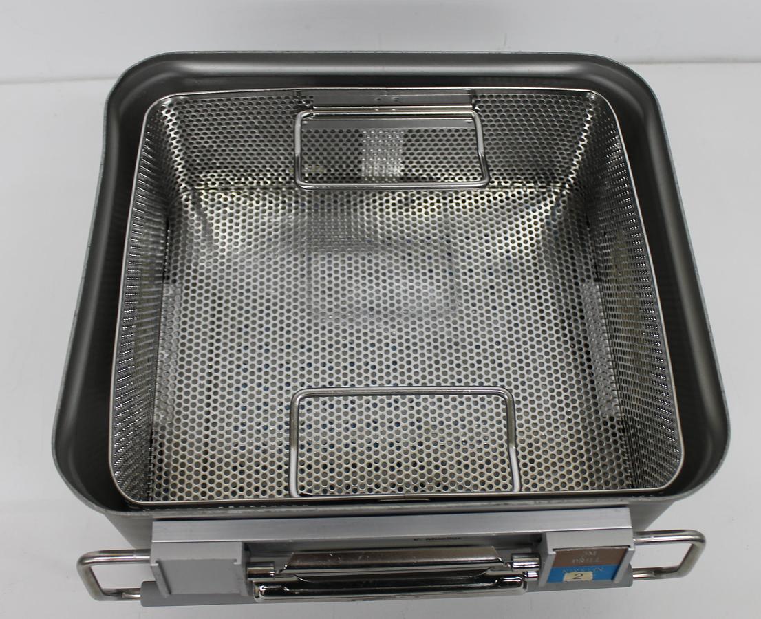 Used V Mueller Genesis 3M Drill Sterilization Box 12"x10"x5" / Filter Holders, Basket