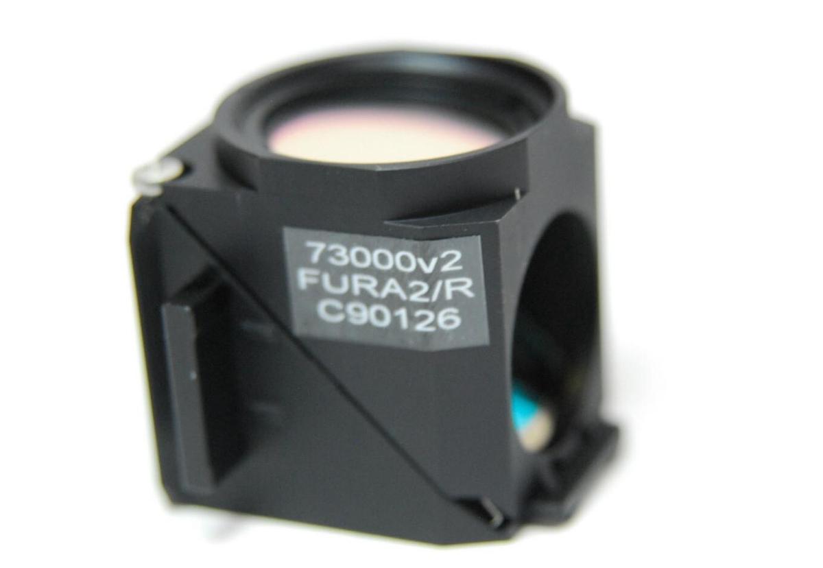Used Zeiss 73000v2 FURA2/R C90126 Microscope Filter Cube (Axiovert 200)