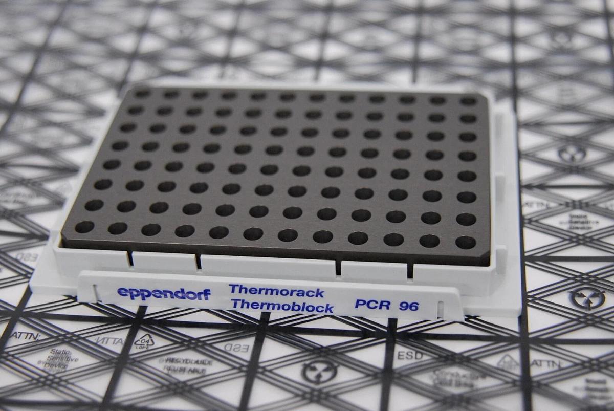 Used Eppendorf 960002083 Thermorack Thermoblock PCR 96 for PCR epMotion 5075