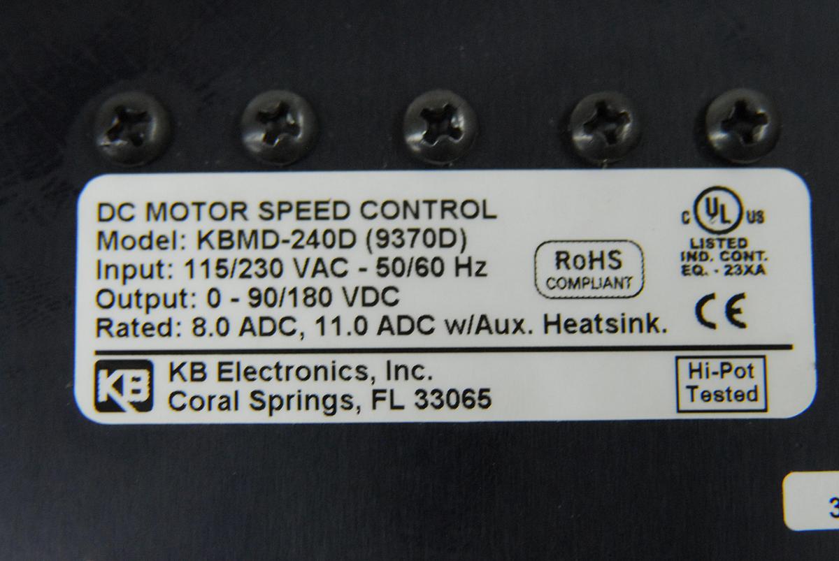 Used Gearmotors Series 3000 CBN3253-S-B3-U-56C-NM Gearbox w/ A.O.Smith 46807372143-0A 1725 RPM Motor