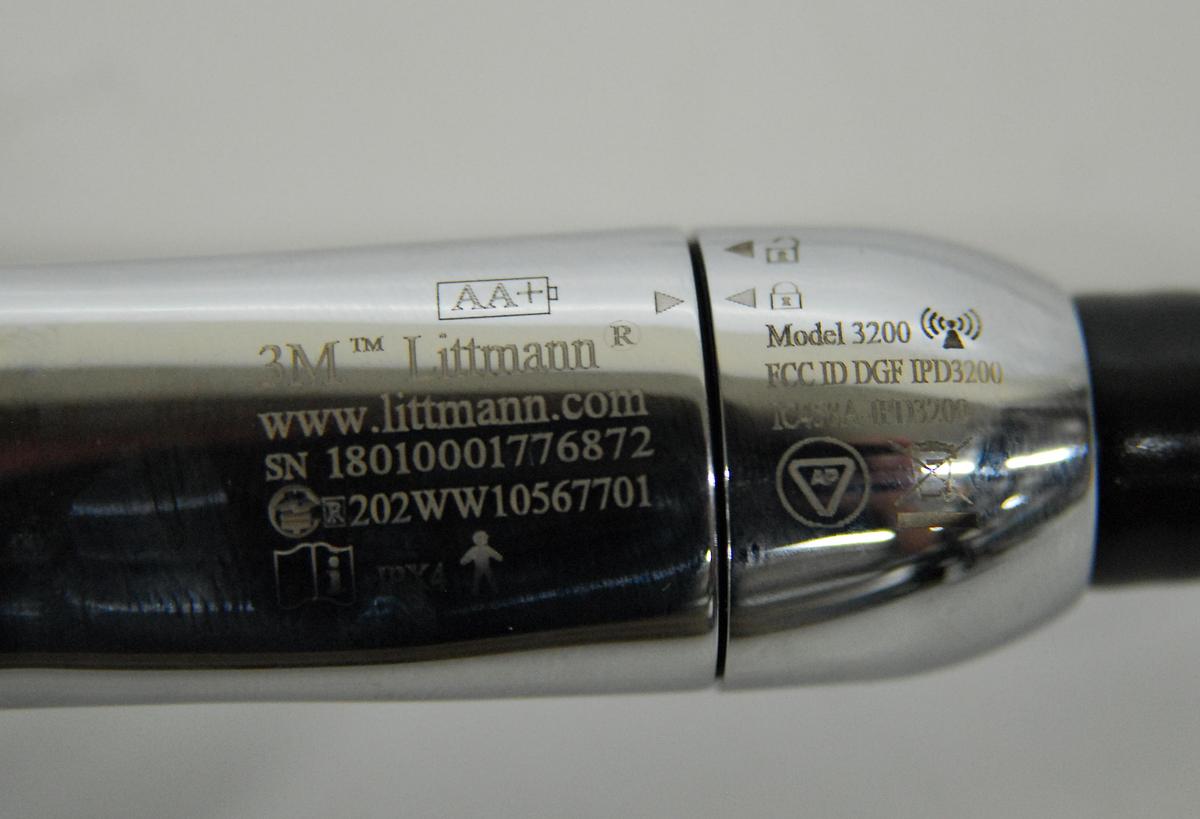 Used 3M Littmann 3200 Electronic Bluetooth Stethoscope - Black