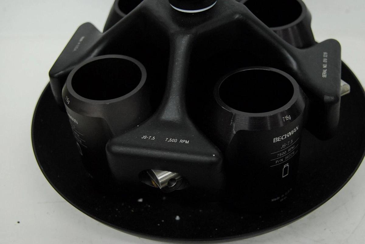 Beckman JS-7.5 Swing Bucket Rotor 7500RPM W/ 715g 362216 Buckets