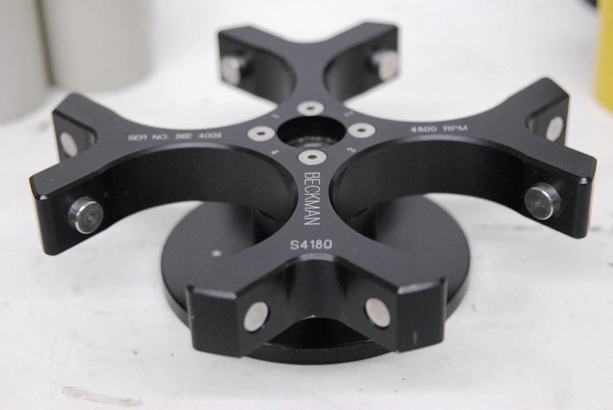 Used Beckman S4180 Swing Bucket Rotor W/ Buckets, Inserts 361230, 361234, 361222