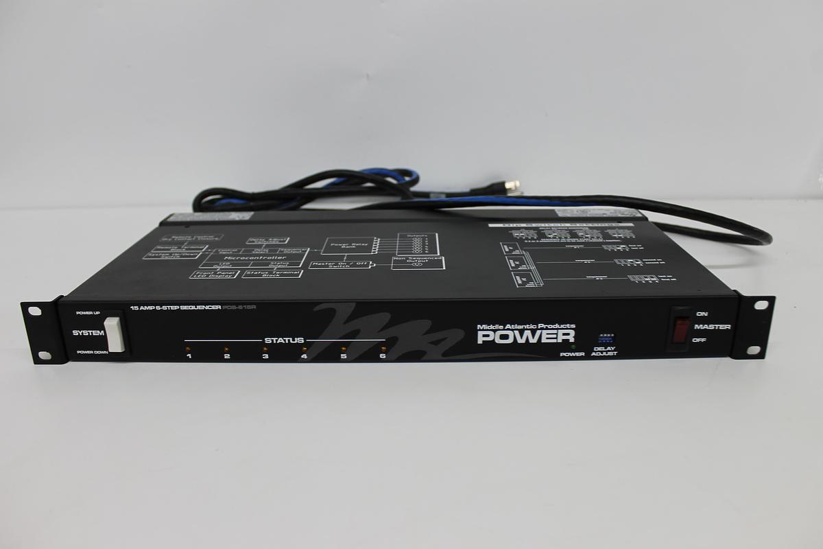 Used Middle Atlantic Power Sequencer PDS-620R 6-Step Sequencer 115V 20 Amp 6 Outlets