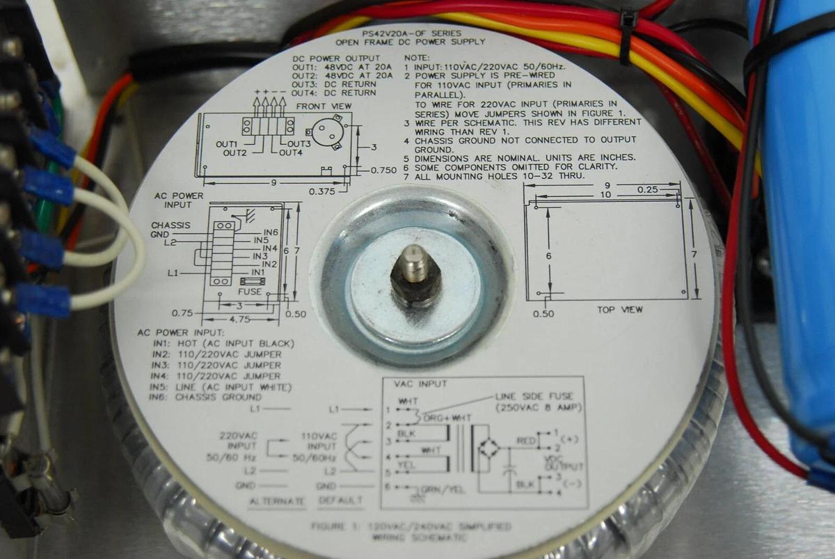 Used Animatics PS42V20A-OF Power Supply (IN: 110/220VAC, OUT: 48VDC @ 20AMP)