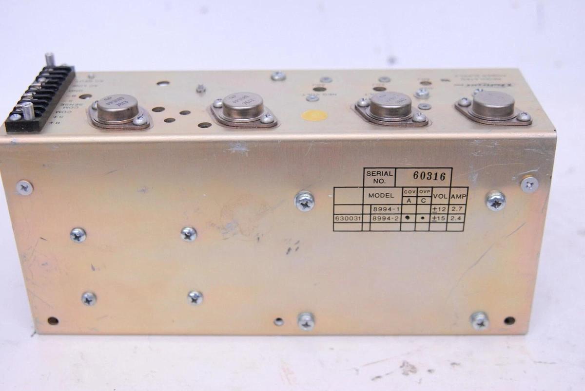 Used Deltron Regulated Power Supply Model 630031, 8994-2 (15V 2.4A)