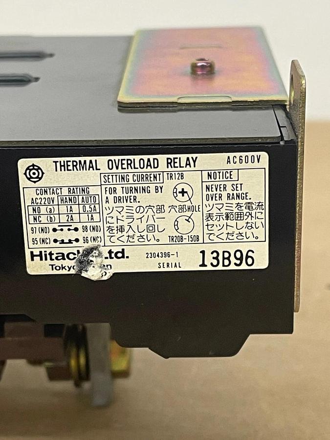 Used Hitachi TR150B-1E Thermal Overload Relay