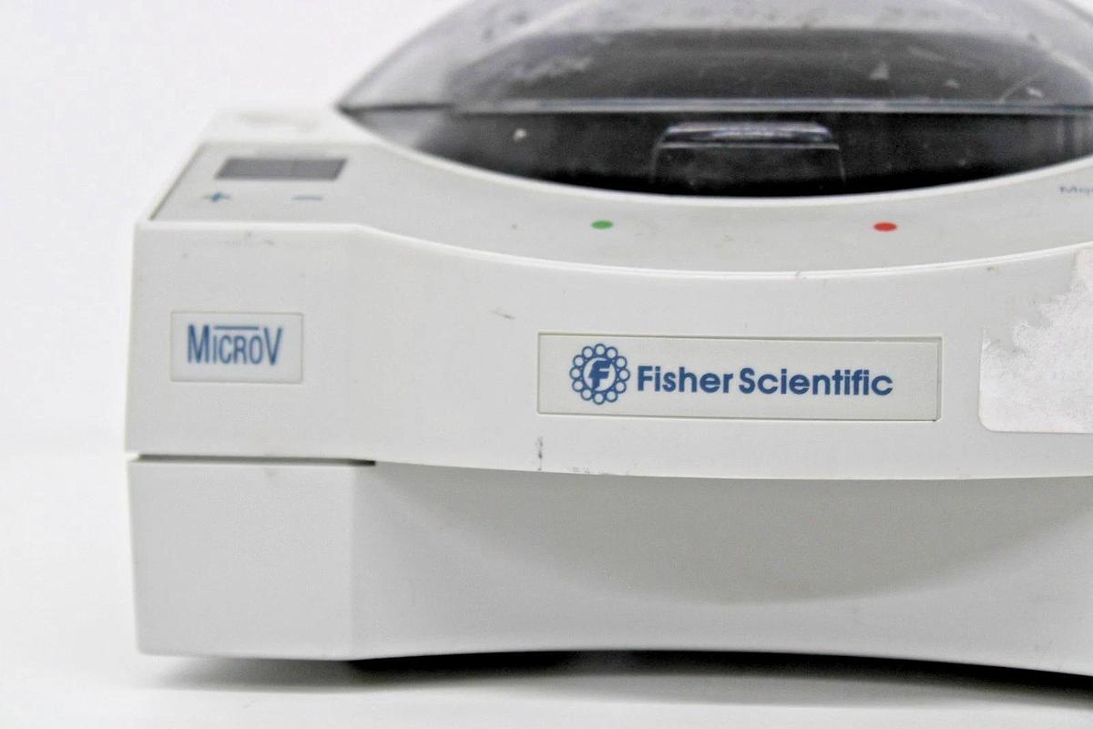 Used Fisher Scientific MicroV Microcentrifuge 7200G w/ Power Supply and Rotor