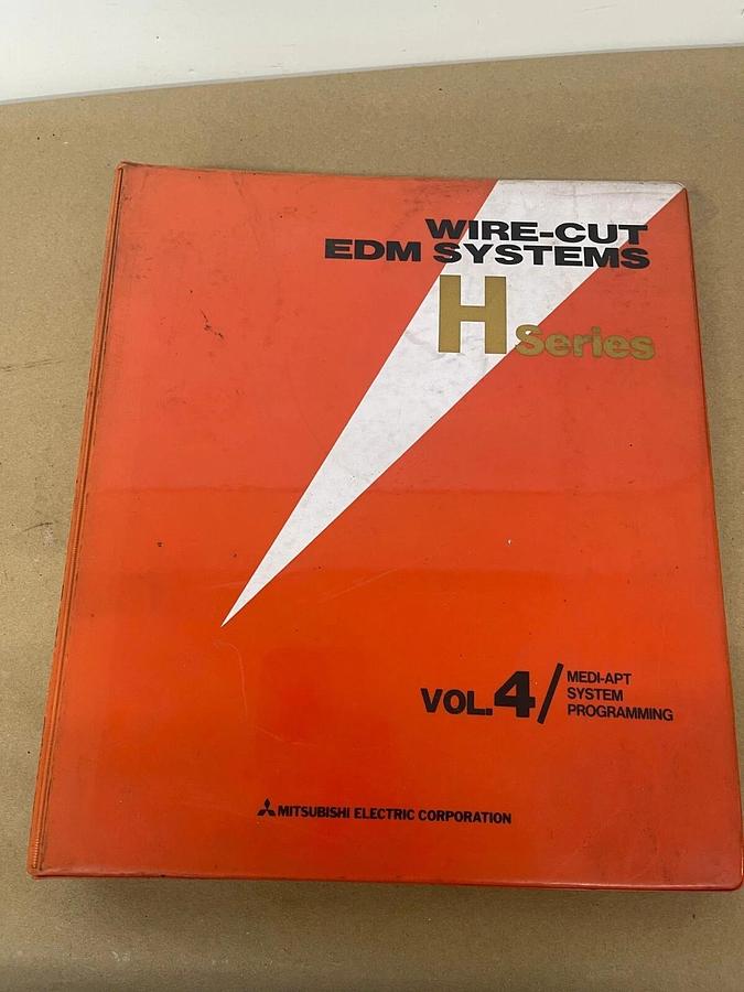 Used Mitsubishi Wire-Cut EDM Systems H Series Manuals Volumes 1-4