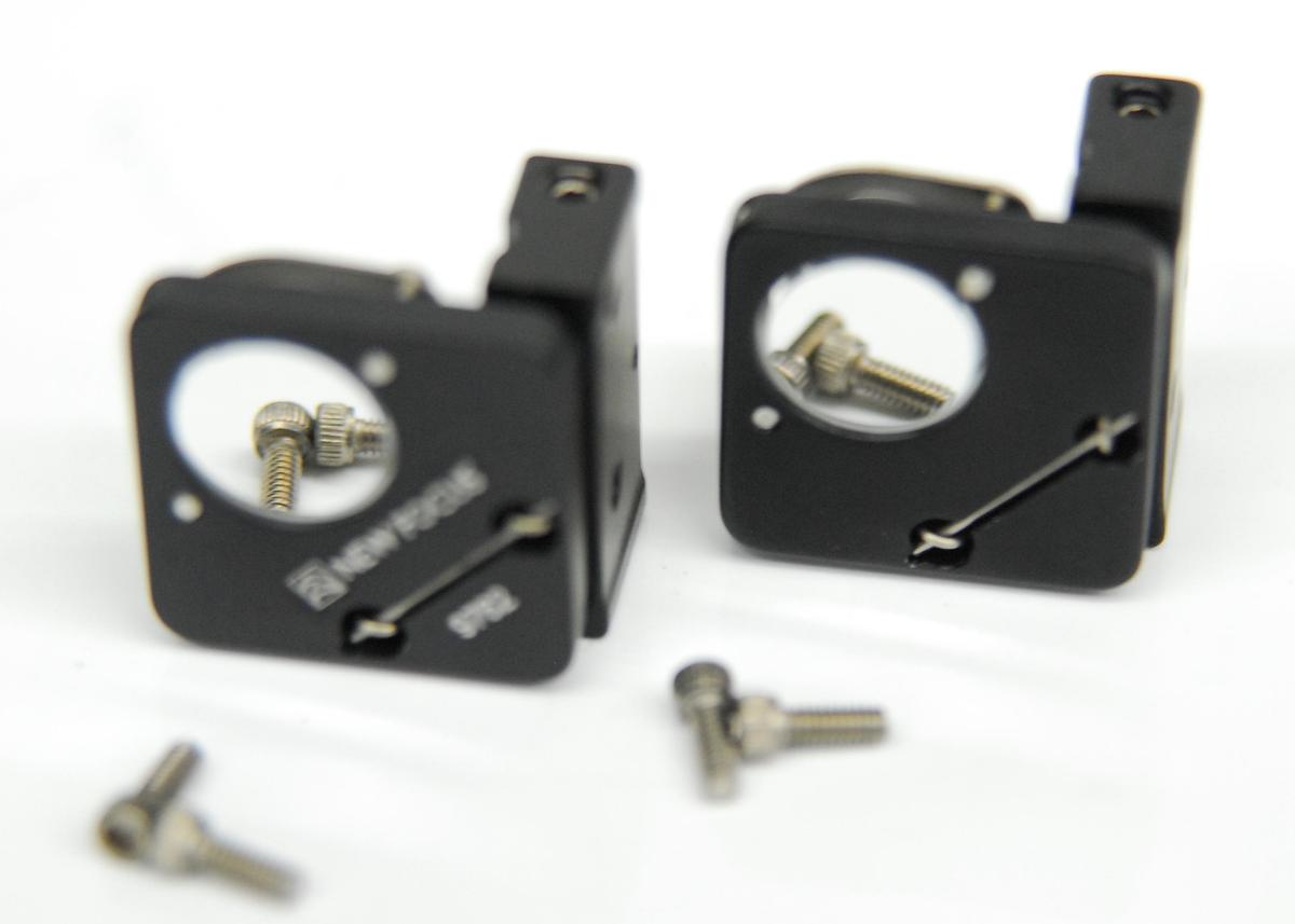 Used New Focus 9762 Kinematic Mirror Mount W/ 5151/VIS Dielectric Mirror - Lot of 2