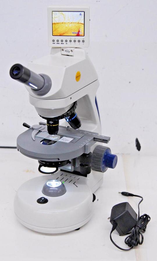 Used Swift M10 Microscope W/ Built in Camera/LCD, 4 Objectives - WORKS GREAT