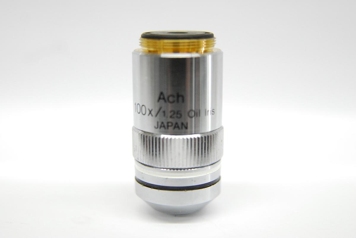 Used Olympus Ach 100x/1.25 Oil Iris ∞/- Infinity Microscope Objective