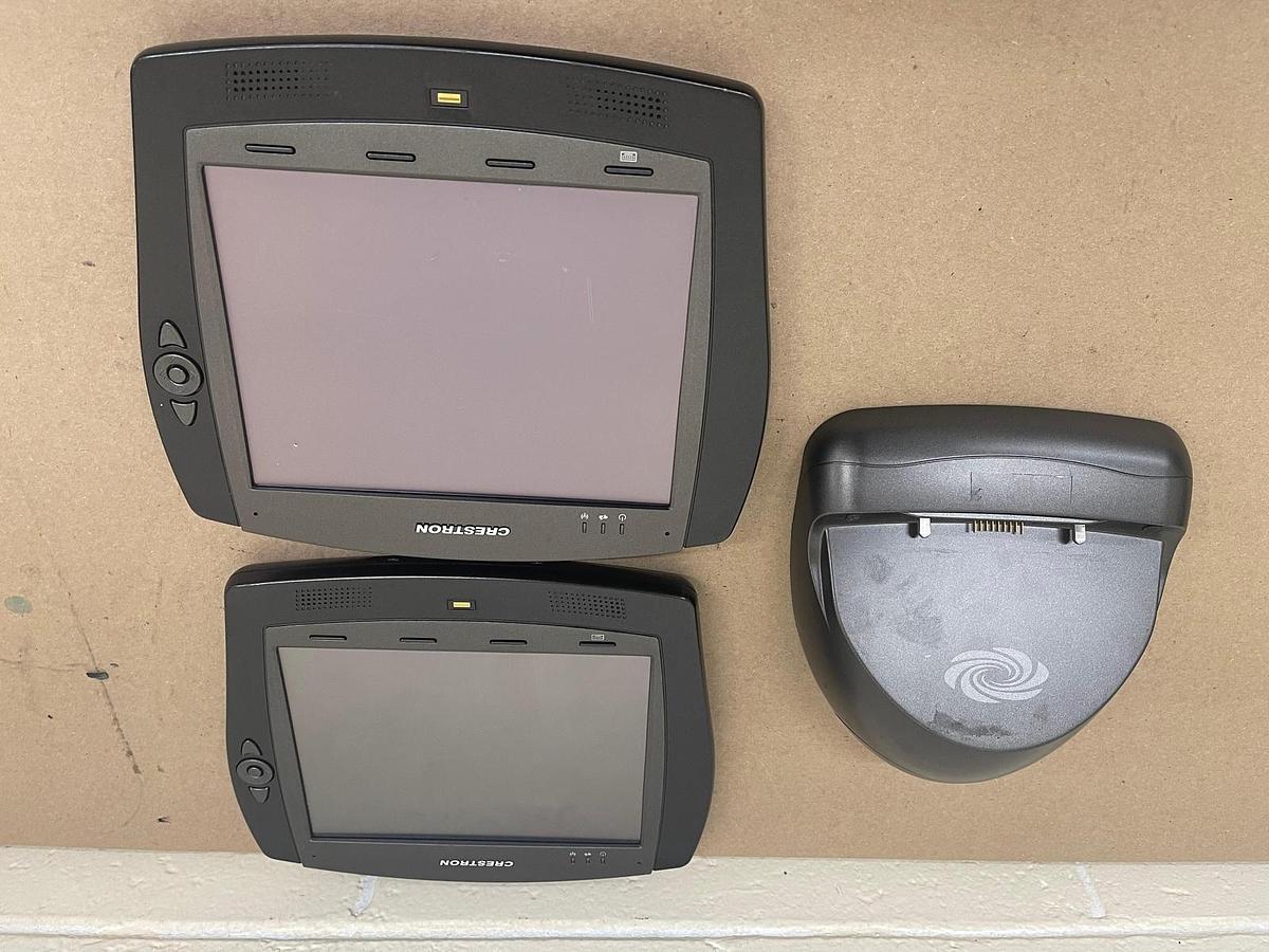 Used 2 Crestron TPMC-8X With 1 TPMC-8X-DS Docking Station
