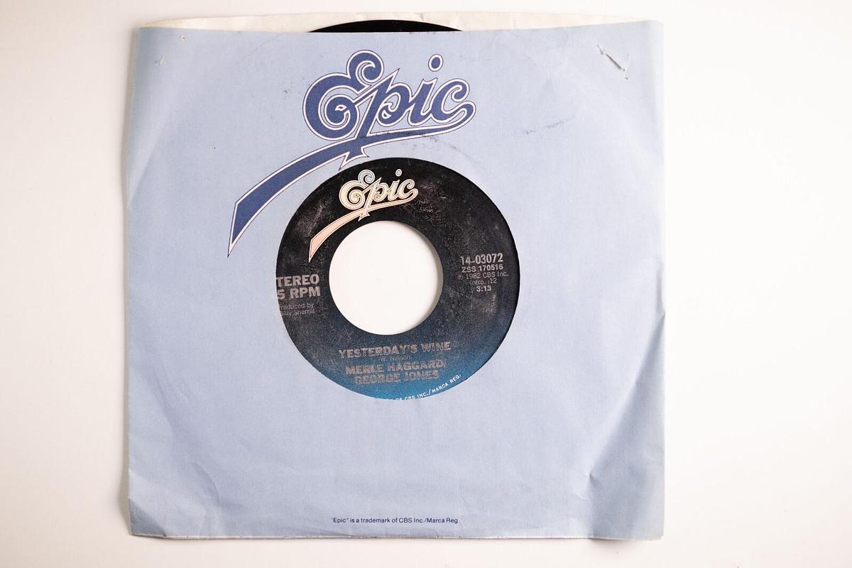 Used Merle Haggard/George Jones, Yesterday's Wine 45 Record