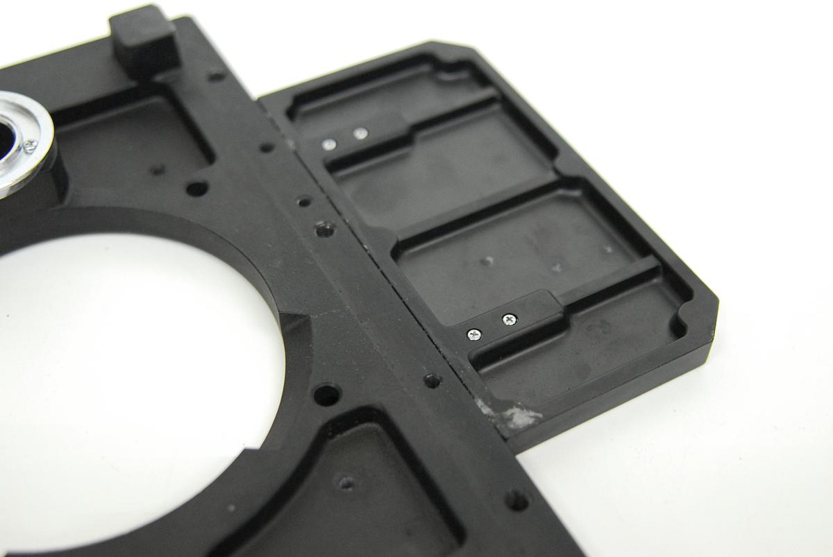 Used Olympus IMT2-SP Stage with Insert, Mechanical XY Click-Stop Attachment