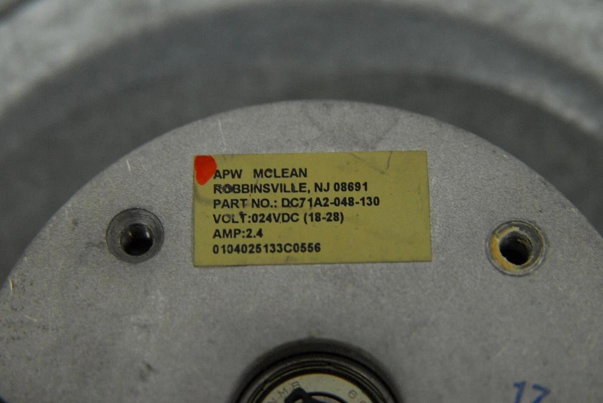 Used McLean APW DB824-4825S0 9" Centrifugal Blower Wheel Cooling Fan 48V 2250RPM