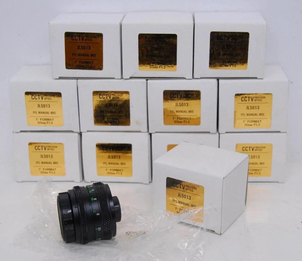 Used Javelin Precision Optics CCTV JL5013 FFL 1" FORMAT 50mm F1.3, Lens, C-Mount