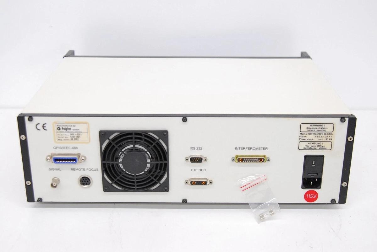 Used Polytec OFV-3001 Vibrometer Controller W/ Power Key - Powers On