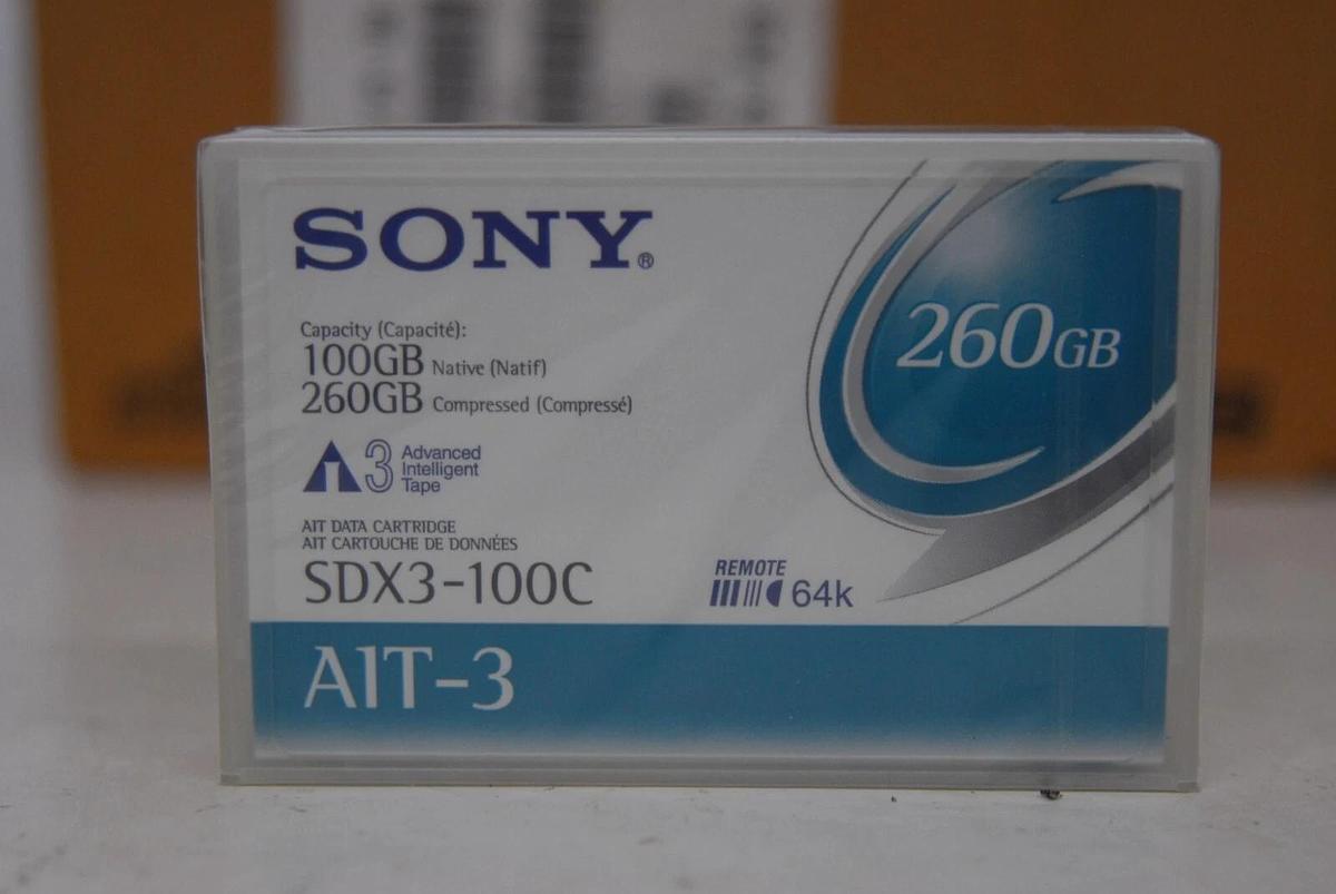 Used NEW - SONY Data Tape Cartridge SDX3-100C 260GB