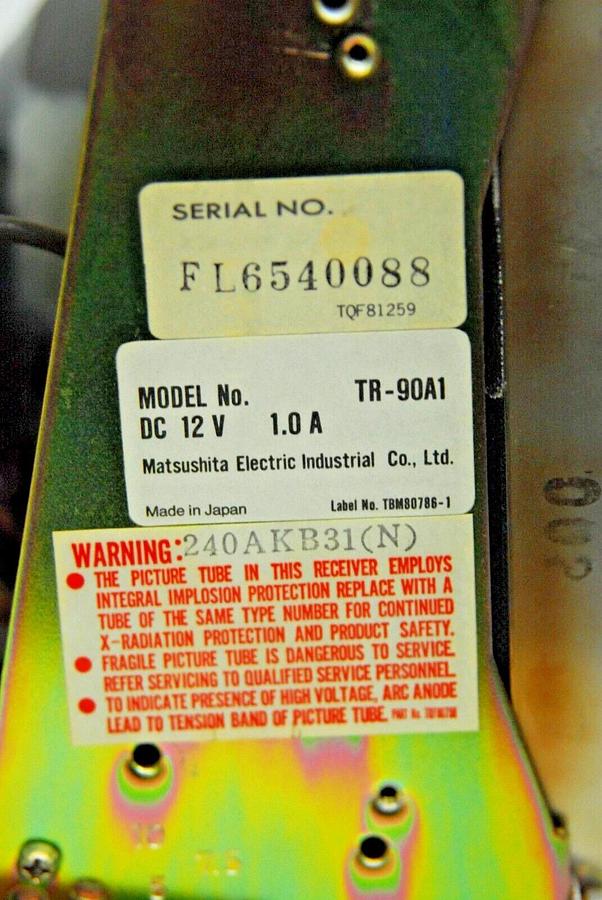 Used Vintage CRT - Matsushita 240AKB31N M-C9001N TR-90A1 9" Display (Shimadzu UV-160)