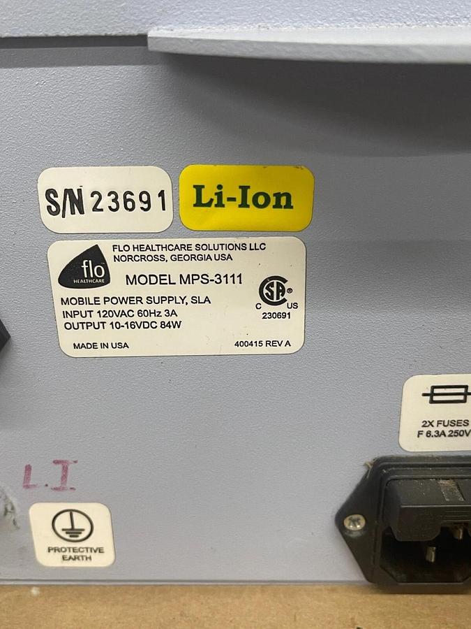 Used Flo MPS-3111 Power Supply from Mobile Workstation VM Electronics, Metro Mobile