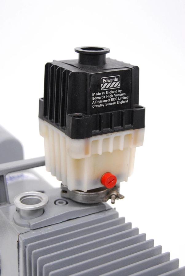 Used Alcatel 2008A Dual-Stage Rotary Vane Vacuum Pump W/ Oil Mist Filter EMF10