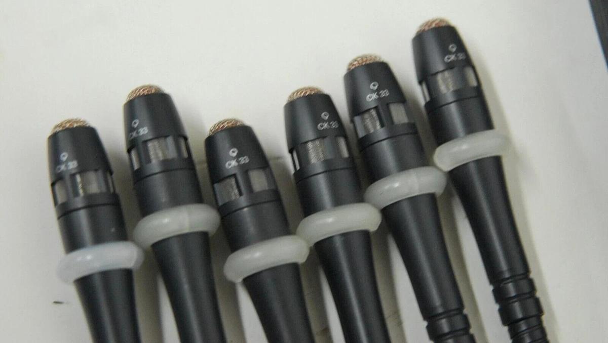 Used AKG CS5 DU Conference Delegate Base Unit W/ Microphone, 1x AC Adapter - Lot of 6