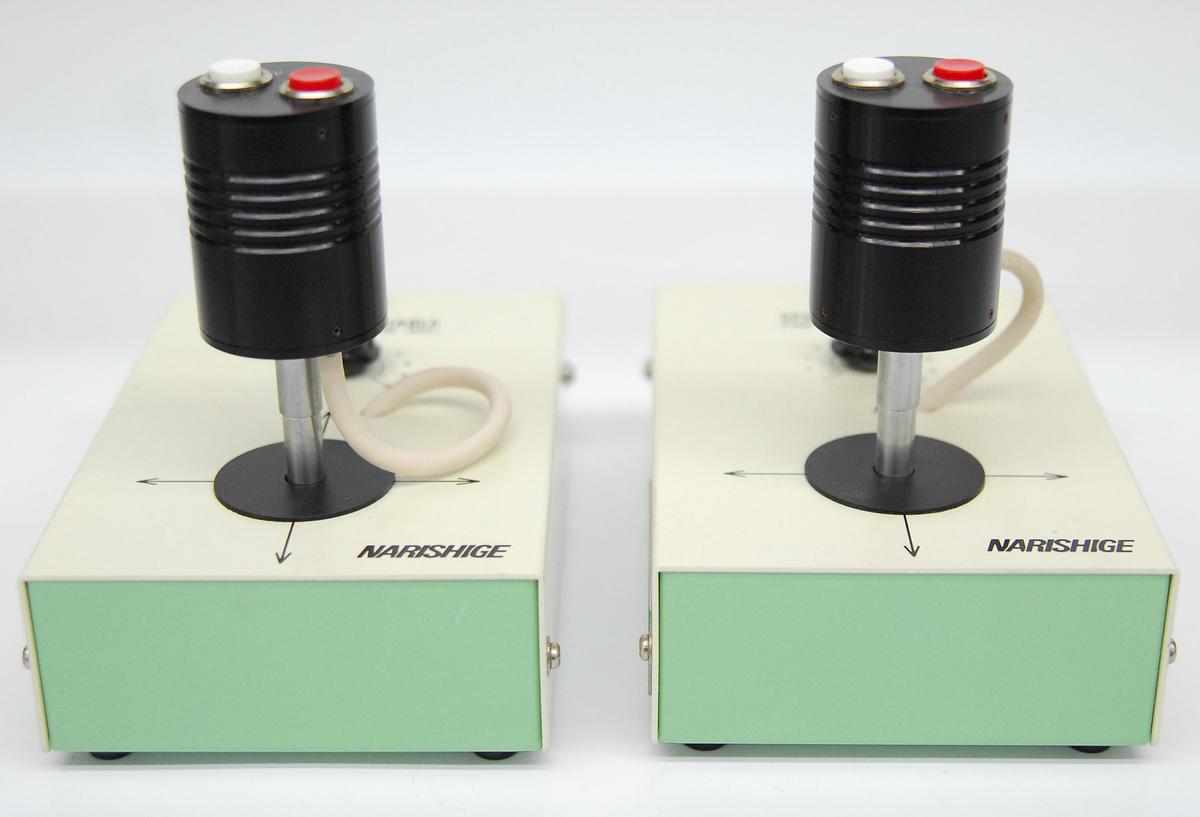 Used Narishige MM-88 Micromanipulator 3-Axis Joystick Lot w/ Power Supply & Footswitch