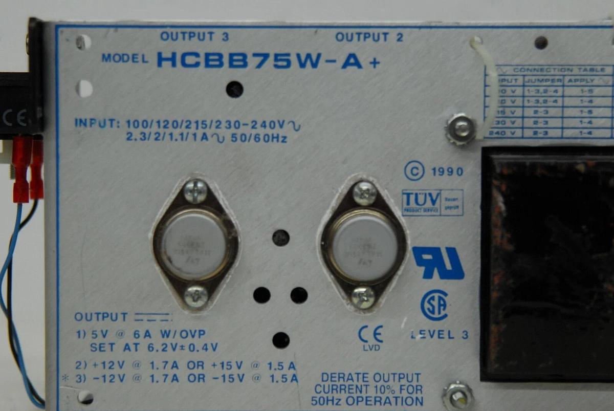 Used Condor HCBB75W-A+ Linear Power Supply (FACSCalibur)