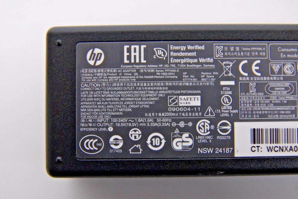 Used HP PPP009L-E Laptop Charger 5.5mm  plug